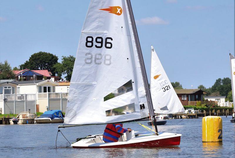 Andy Simmons in a brand new Comet for the Comet Championships at Winsford Flash photo copyright Colin Bosomworth taken at Winsford Flash Sailing Club and featuring the Comet class