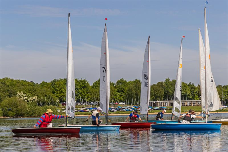 Battling at the back during the 2022 Comet Association Championships at Staunton Harold  photo copyright Paul Williamson taken at Staunton Harold Sailing Club and featuring the Comet class