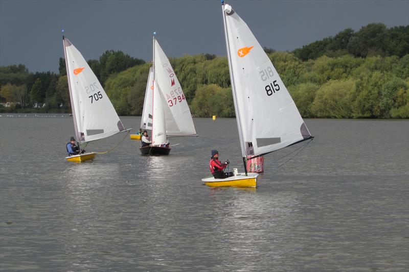 1st double handed boat on the chase in the Border Counties at Winsford Flash photo copyright Brian Herring taken at Winsford Flash Sailing Club and featuring the Comet class