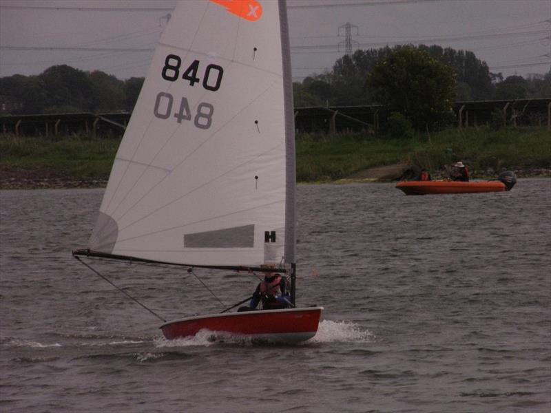 Dave Turtle third overall in the Border Counties Midweek Sailing at Shotwick Lake: photo copyright John Neild taken at Shotwick Lake Sailing and featuring the Comet class