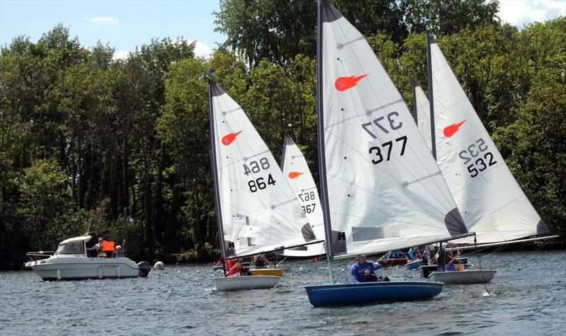 Race 2 start during the Silver Wing Comet Open photo copyright Phil Bergquist taken at Silver Wing Sailing Club and featuring the Comet class