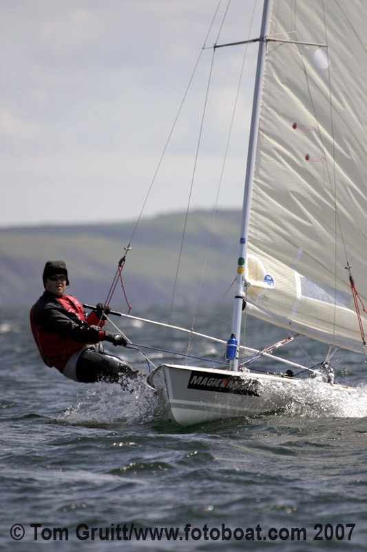 The Contenders enjoy a fantastic day at their Nationals in Looe photo copyright Tom Gruitt / www.fotoboat.com taken at Looe Sailing Club and featuring the Contender class