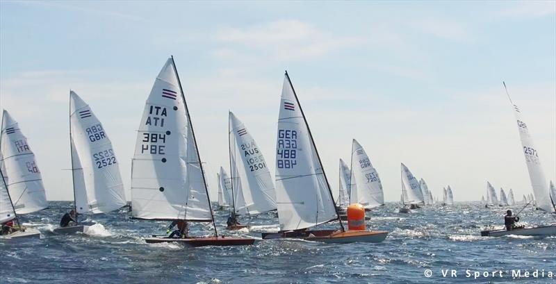 Leeward mark rounding on day 3 of the Contender Worlds 2017 at Sønderborg, Denmark photo copyright VR Sport Media taken at Sønderborg Yacht Club and featuring the Contender class