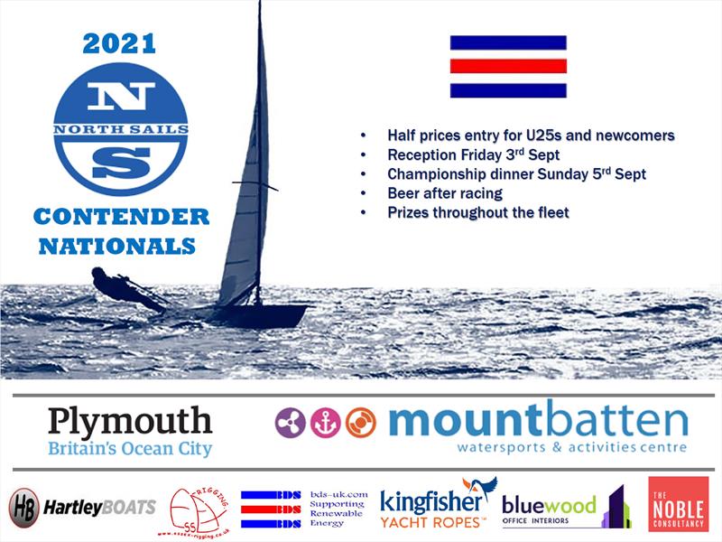 2021 North Sails Contender Nationals poster photo copyright Contender class taken at Mount Batten Centre for Watersports and featuring the Contender class