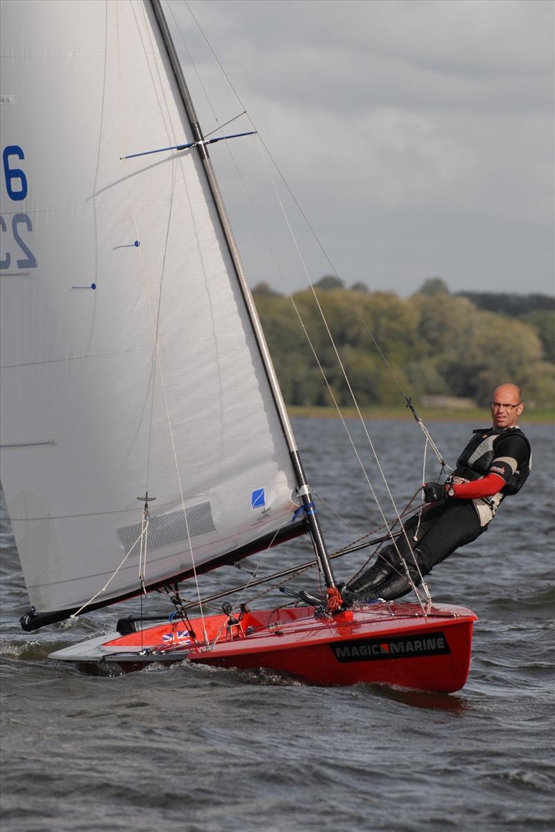 Nick Noble competing in round 11 of the TT series photo copyright Errol Edwards taken at Chew Valley Lake Sailing Club and featuring the Contender class