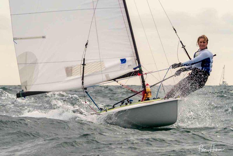 European Ladies Champion Fiona Collins in the Contender photo copyright Peter Hickson taken at  and featuring the Contender class