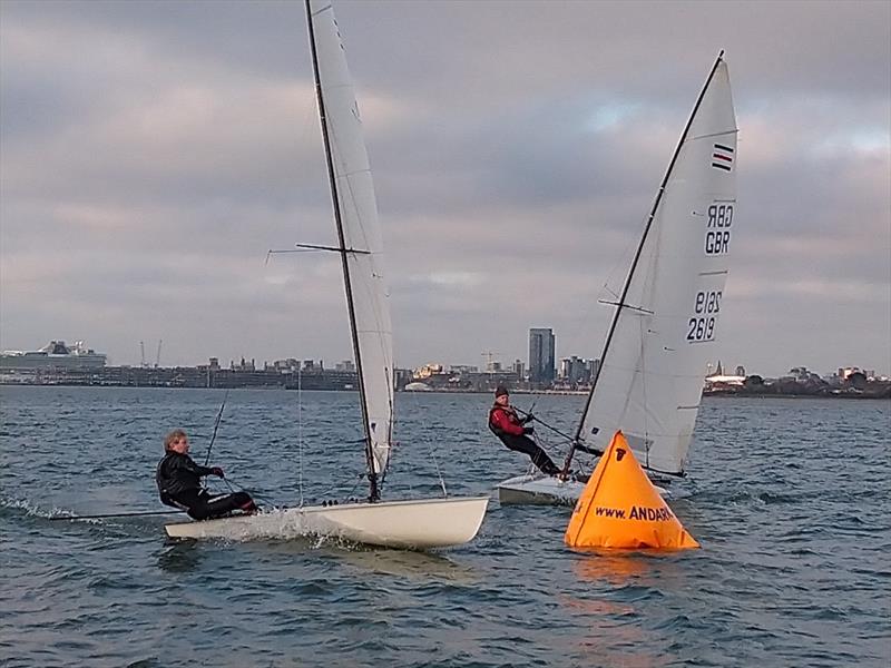 Weston Christmas Cracker 2019 photo copyright Nathan Steffenoni taken at Weston Sailing Club and featuring the Contender class
