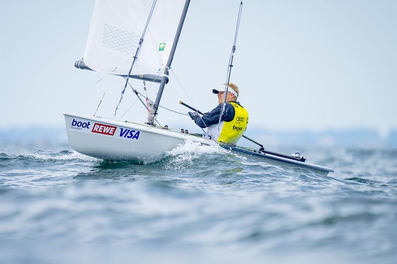 Former world champions from 2019, Max Billerbeck (GER), leads the Contender fleet at Kiel Week - photo © Kiel Week / Sascha Klahn