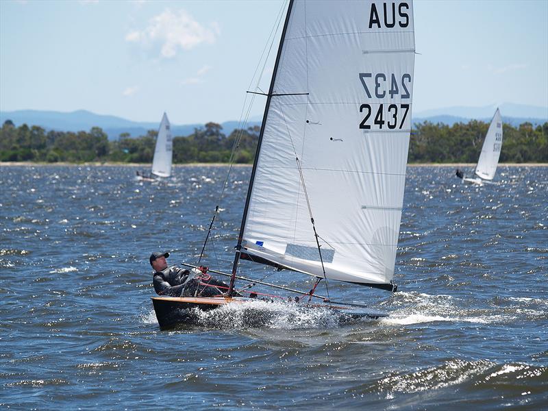 Lying Down On The Job - Michael MacDonald photo copyright Mark Young taken at Gippsland Lakes Yacht Club and featuring the Contender class