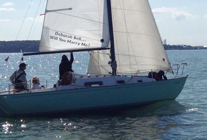 A romantic gesture at the Contessa 26 National Championships photo copyright Paul Wells taken at  and featuring the Contessa 26 class