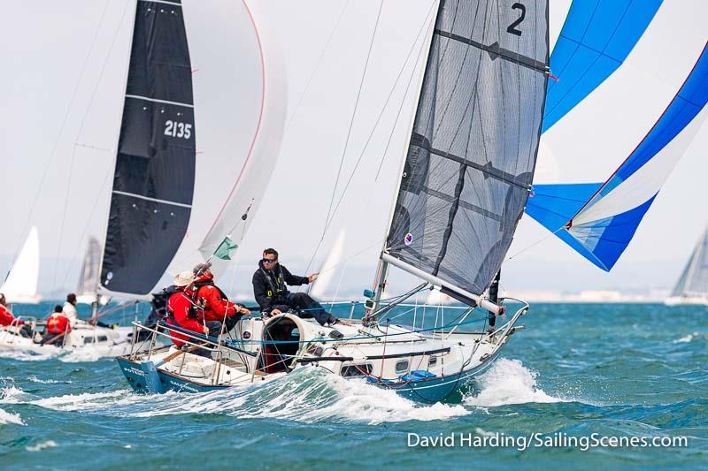 High Potential, CO2, Contessa 26, during the 2023 Round the Island Race photo copyright David Harding / www.sailingscenes.com taken at Island Sailing Club, Cowes and featuring the Contessa 26 class