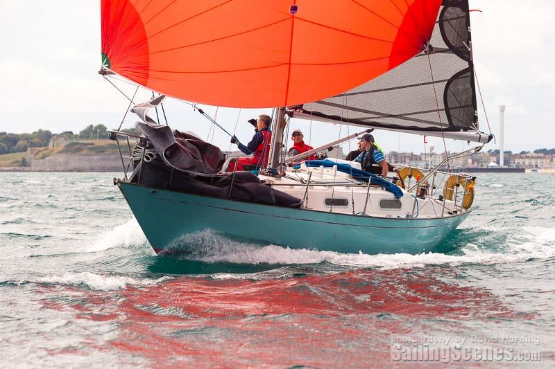 Moonshadow II during the WhyBoats Weymouth Yacht Regatta 2018 photo copyright David Harding / www.sailingscenes.com taken at Royal Dorset Yacht Club and featuring the Contessa 32 class