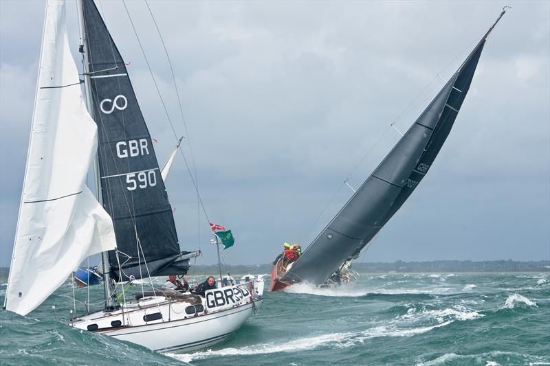 Rolex Fastnet Race start photo copyright Tom Hicks / www.solentaction.com taken at Royal Ocean Racing Club and featuring the Contessa 32 class