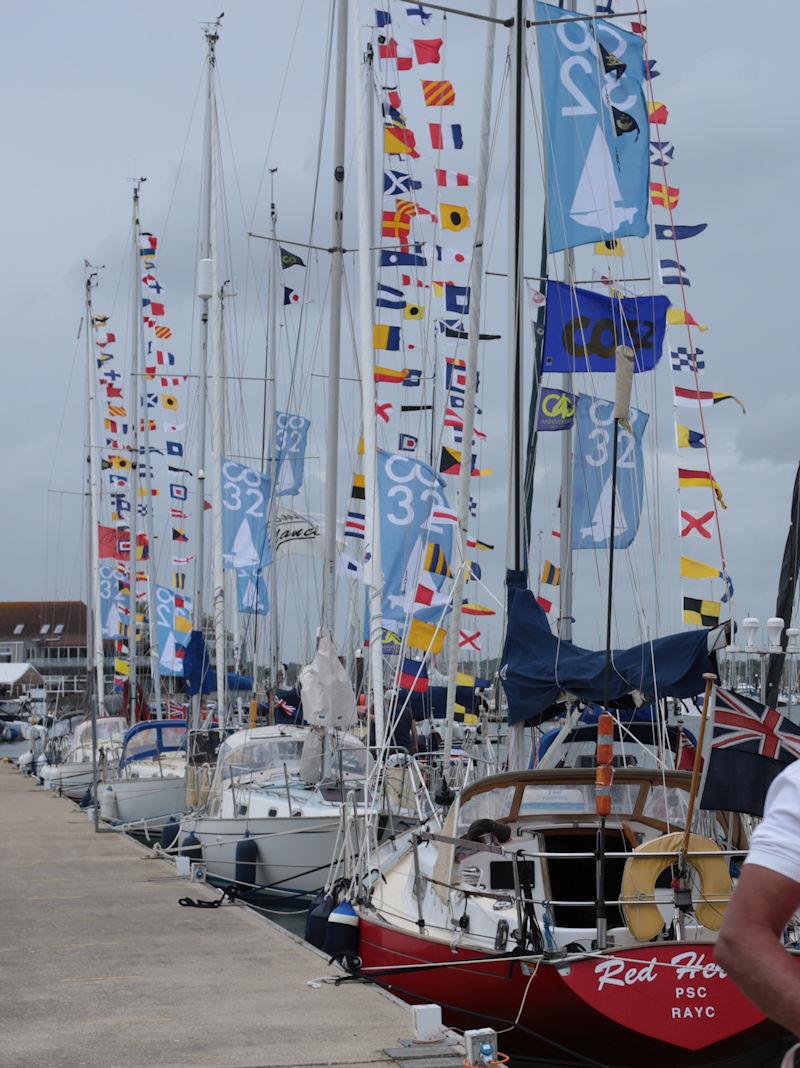 Contessa 32 50th Anniversary Party - 20 boats gathered on the pontoons in Lymington to celebrate 50 years of the Contessa 32 photo copyright Adam Price taken at Lymington Town Sailing Club and featuring the Contessa 32 class