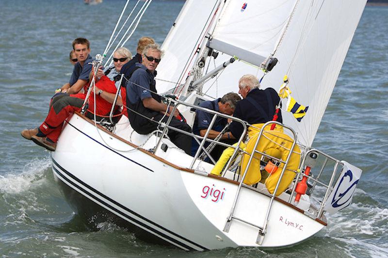 Jeremy Rogers at the helm of his Contessa 32 yacht GIGI on day 6 of  the 2008 Skandia Cowes Week photo copyright onEdition / PPL taken at Cowes Combined Clubs and featuring the Contessa 32 class