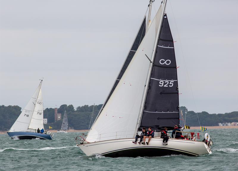 Contessa 32 fleet on Day 2 of Cowes Week 2025 photo copyright Martin Augustus / www.sailingimages.co.uk taken at Cowes Combined Clubs and featuring the Contessa 32 class