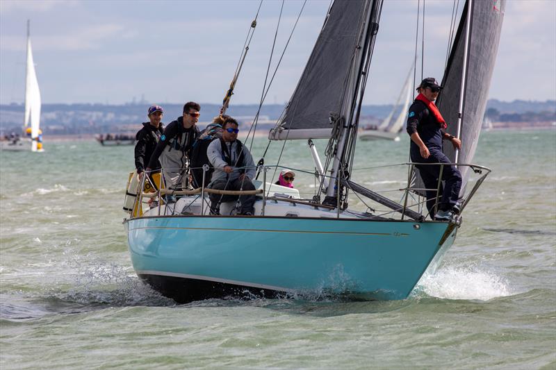 Contessa 32 fleet - North Sails Cowes Week Day 5 photo copyright Martin Augustus / www.sailingimages.co.uk taken at Cowes Combined Clubs and featuring the Contessa 32 class