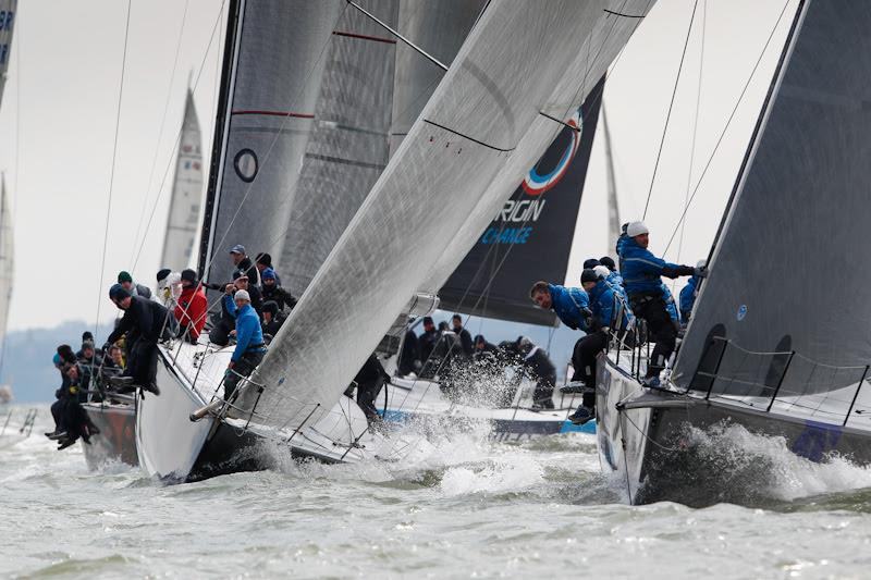 Farr 45s, Alice II & Rebel and the Mills 43, Chaos compete in the 2013 RORC Easter Challenge photo copyright Paul Wyeth / www.pwpictures.com taken at Royal Ocean Racing Club and featuring the Farr 45 class