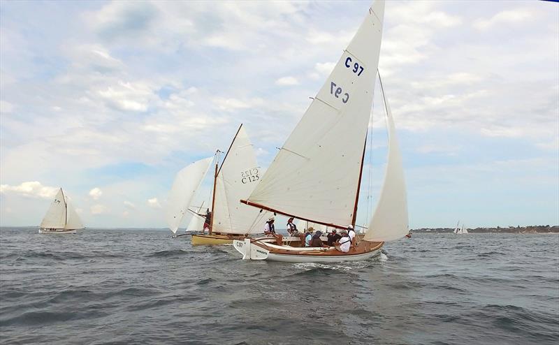 Margarita (foreground) passes Harriet during the Gant Portsea Cup photo copyright Bob Fowler taken at Sorrento Sailing Couta Boat Club and featuring the Couta Boat class