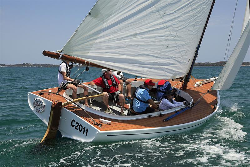 Sorrento skippered by Ken Vauhan. Winning Race Four of the series photo copyright A.J. McKinnon taken at Sorrento Sailing Couta Boat Club and featuring the Couta Boat class