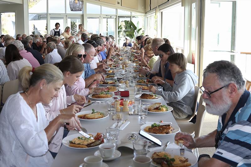 Packed house for breakfeast and the guest speaker photo copyright A.J. McKinnon taken at Sorrento Sailing Couta Boat Club and featuring the Couta Boat class