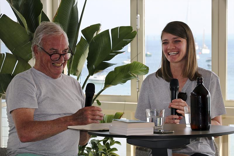 Andrew Plympton and Jessica Watson photo copyright A.J. McKinnon taken at Sorrento Sailing Couta Boat Club and featuring the Couta Boat class