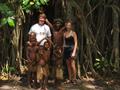 Garth Wilcox and Wendy Hinman with Vanuatu Kastum dancers © Wendy Hinman Collection