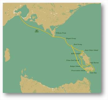 flinders island map cruise boat wooden