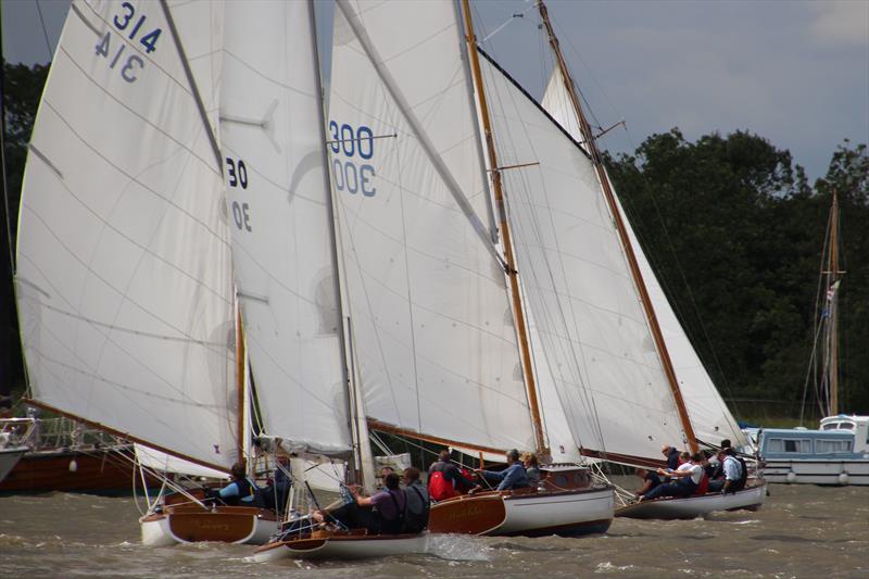 River Cruisers on the Monday of Oulton Week photo copyright Karen Langston taken at Waveney & Oulton Broad Yacht Club and featuring the Cruising Yacht class