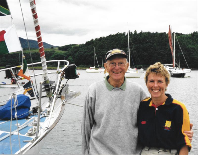 The yacht 'Status Quo' arrives back in Kippford after the Tordoff's round the world epic voyage photo copyright David Henderson taken at Solway Yacht Club and featuring the Cruising Yacht class