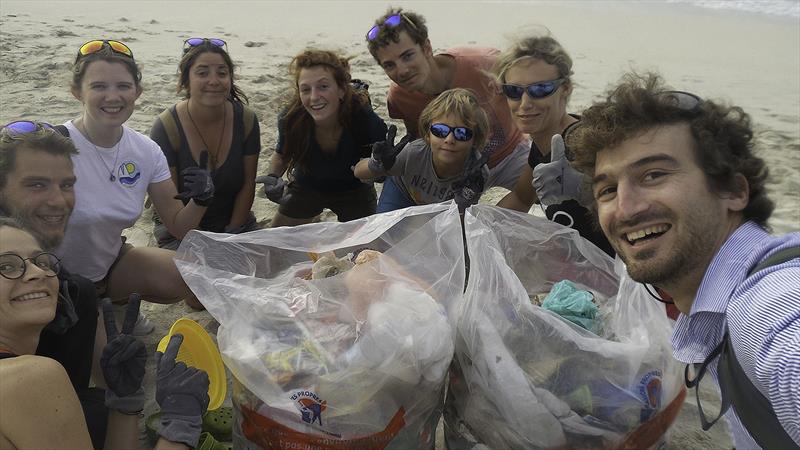 Pop up beach clean with crew from other boats photo copyright Mission Ocean taken at  and featuring the Cruising Yacht class