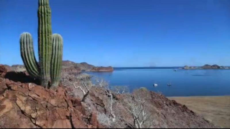 View of our anchorage in Puerto Refugio on Isla Angel de La Guarda