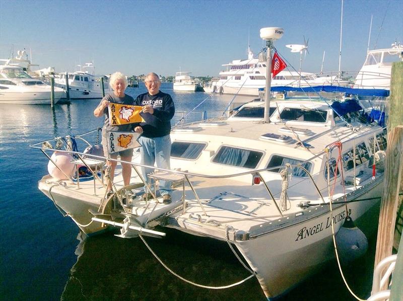 Ed and Sue Kelly aboard Angel Louise photo copyright Ocean Cruising Club taken at Ocean Cruising Club and featuring the Cruising Yacht class