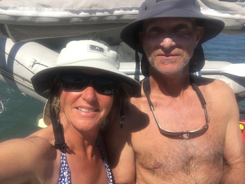 In cruising mode – happy grotty yachties photo copyright Kristen Anderson taken at  and featuring the Cruising Yacht class