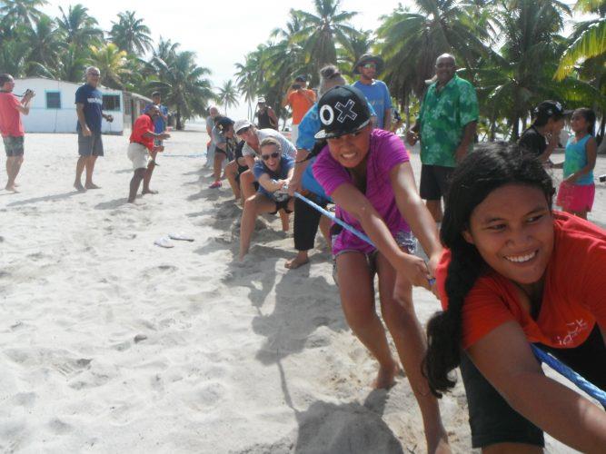 Girl's tug of war during Constitution Day games - photo © Bill Bourlet