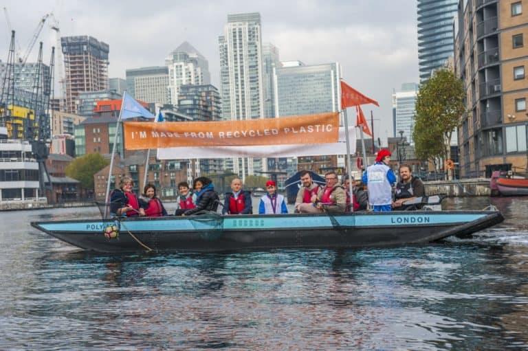 Poly-mer sets sail on the Thames with minister Therese Coffey (left) photo copyright Joshua Doherty taken at  and featuring the Cruising Yacht class