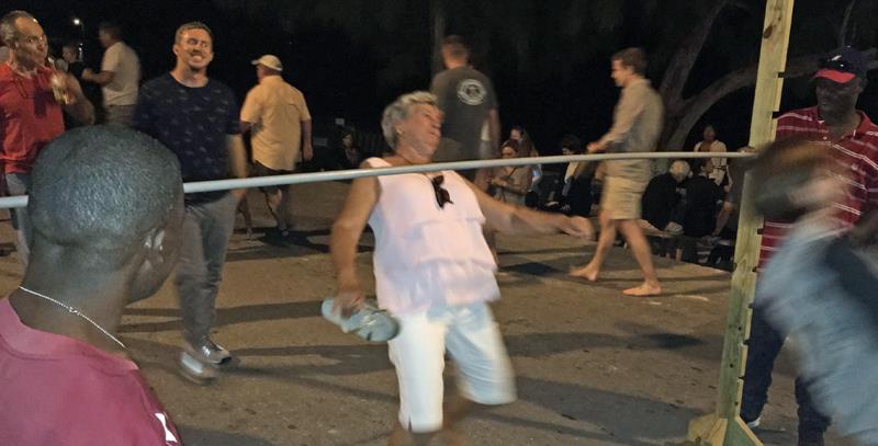 Admiral Ley doing the limbo rock photo copyright SV Crystal Blues taken at  and featuring the Cruising Yacht class
