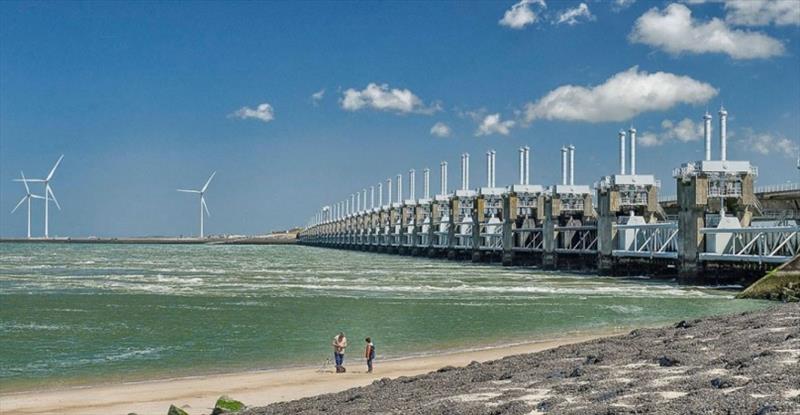 Delta Works New Flood control barriers - photo © SV Taipan