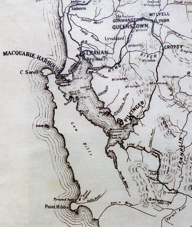 Both rail lines are shown from mines at Mt Lyell one to Strahan via Queenstown and King River, the other thru Crotty to Pillinger photo copyright jackandjude.com taken at  and featuring the Cruising Yacht class