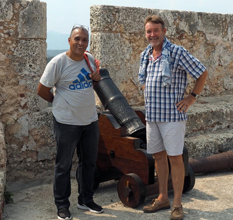 Noel & Neil at the Morro Fort photo copyright SV Crystal Blues taken at  and featuring the Cruising Yacht class
