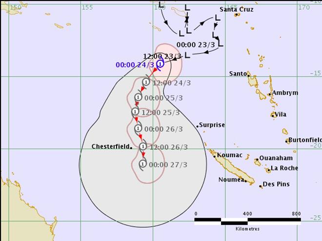 Fiji Met Service tracking map photo copyright WeatherWatch.co.nz taken at  and featuring the Cruising Yacht class