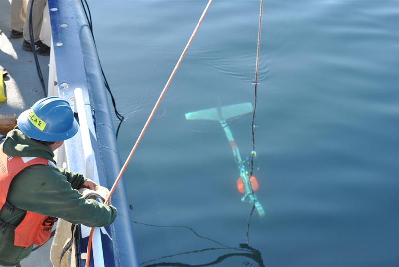 Acoustic towbody equipped with two echosounders photo copyright NOAA Fisheries taken at  and featuring the Cruising Yacht class