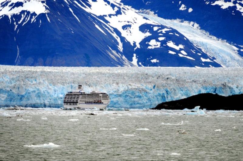 Cruise ship near the Hubbard Glacier in Disenchantment Bay, Alaska photo copyright NOAA Fisheries taken at  and featuring the Cruising Yacht class