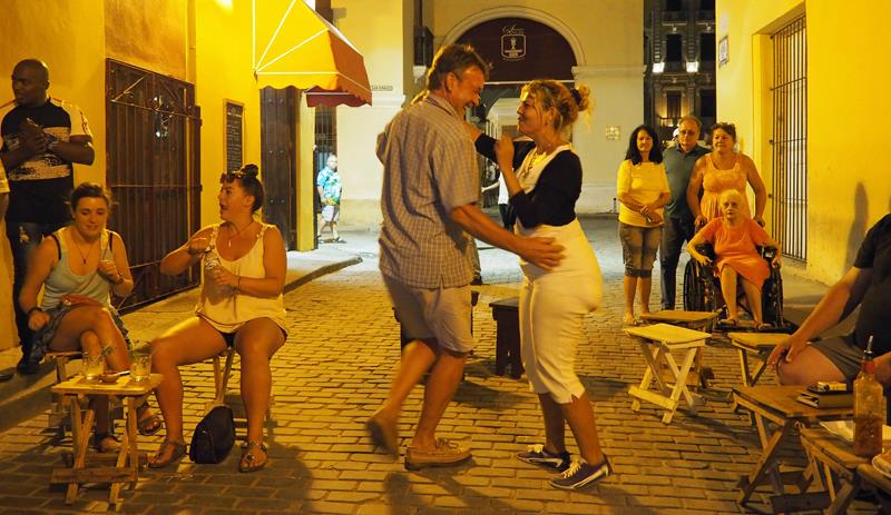 Late night dancing with the locals photo copyright Neil Langford, SV Crystal Blues taken at  and featuring the Cruising Yacht class