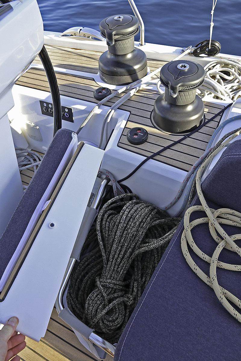 Control lines all fed aft and within easy reach of the helmer and the powered winches - photo © John Curnow