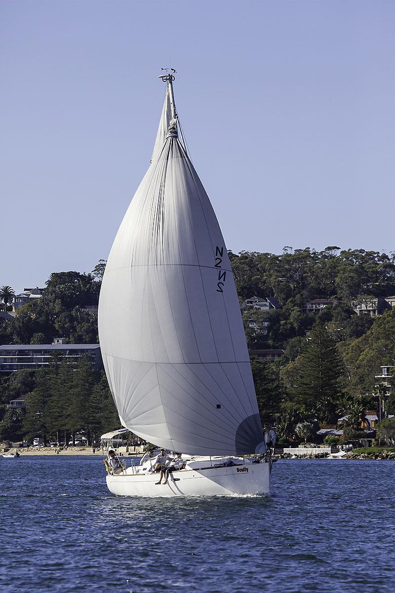 Enjoying their spinnaker and all set for the douse with the sock in place photo copyright John Curnow taken at Royal Prince Alfred Yacht Club and featuring the Cruising Yacht class