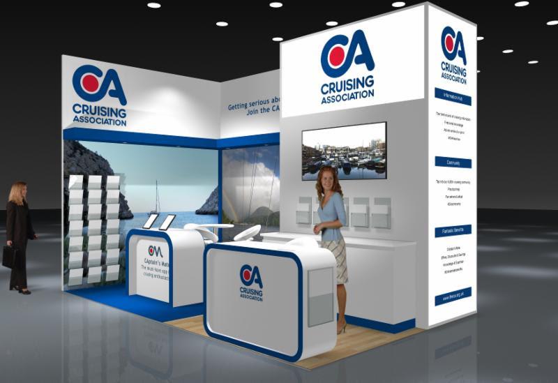 A graphic depiction of the smart and larger CA Stand photo copyright The Cruising Association taken at  and featuring the Cruising Yacht class