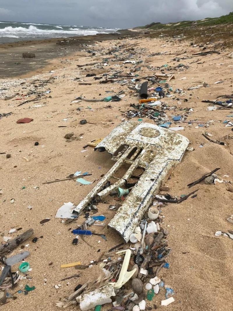 Plastic pollution at James Campbell National Wildlife Refuge, Oahu photo copyright Sarah-Jeanne Royer taken at  and featuring the Cruising Yacht class