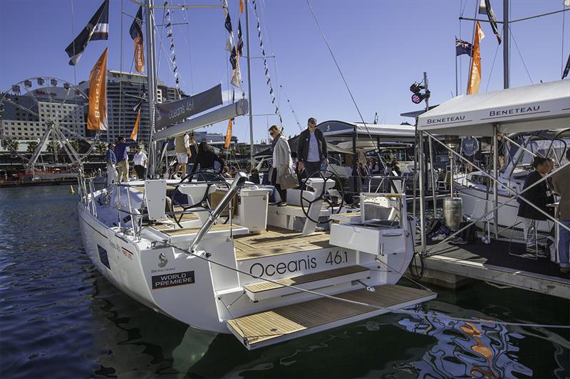 Beneteau had the World Premiere of the highly anticipated Oceanis 46.1. This craft is literally bristling with ideas photo copyright John Curnow taken at  and featuring the Cruising Yacht class