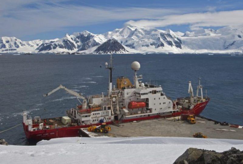 Ocean samples were collected from three polar vessels including the RRS James Clark Ross photo copyright British Antarctic Survey taken at  and featuring the Cruising Yacht class